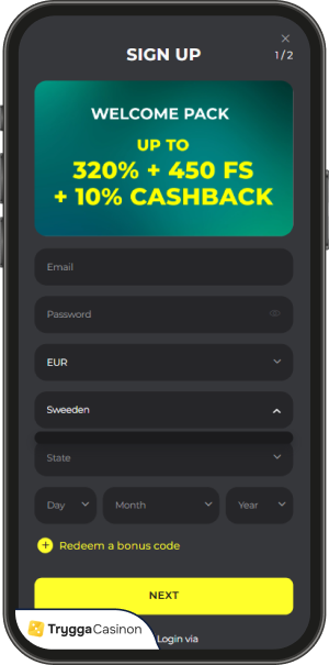 Registreringsprocessen på bet primeiro casino