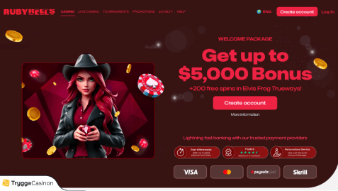 lobbyn på ruby reels casino