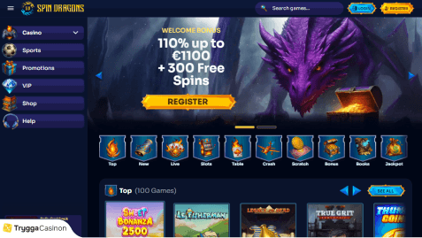 lobbyn på spin dragons casino