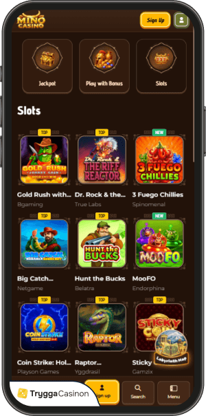 spelautomater på mino casino online