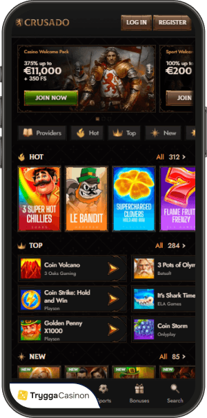 crusado casino – spel i lobbyn