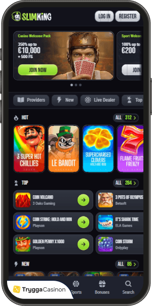 slimking casino – spel i lobbyn