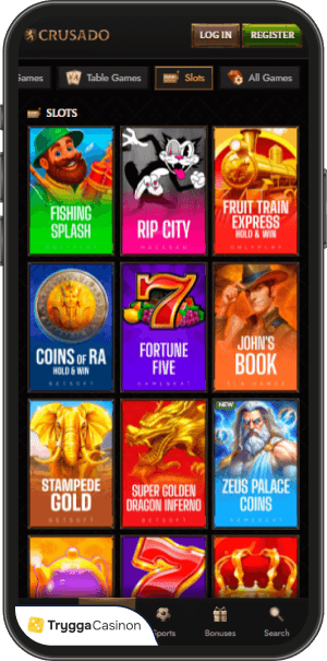spelautomater på crusado casino online